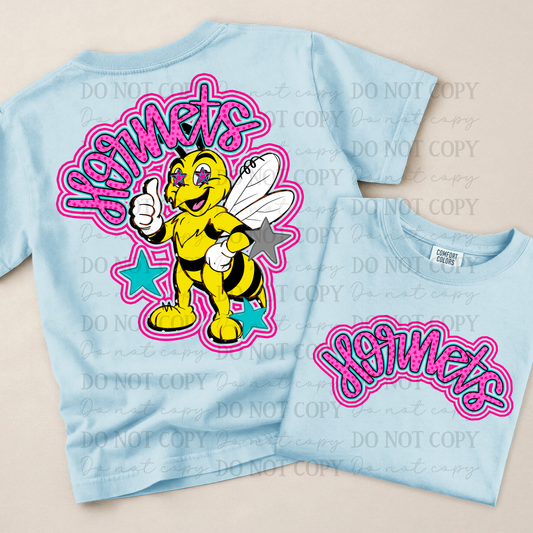 Hornets Pink friendly mascot(back)-DTF&UV