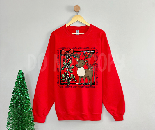 Holiday Wishes and Mistletoe Kisses-DTF