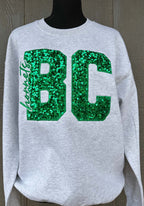 Sequin Letter Appliqué with script word:Embroidered (Bulk discounts available)
