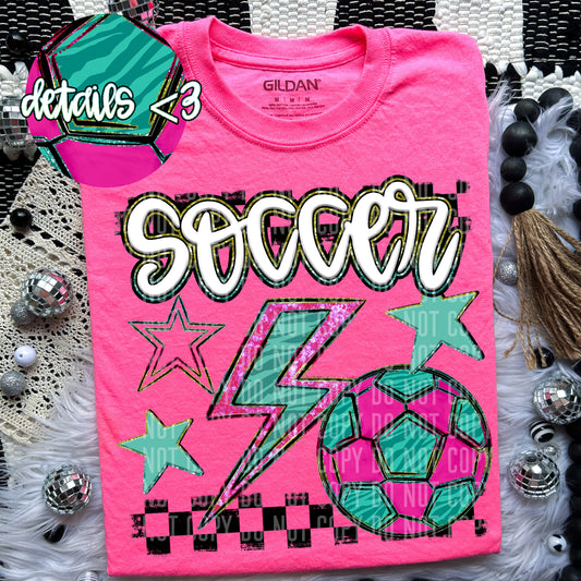 Soccer Bolt Mascots(Dropdown)-DTF
