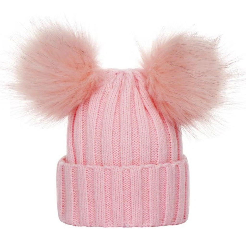 Double Pom Embroidered Beanie-Pre Order