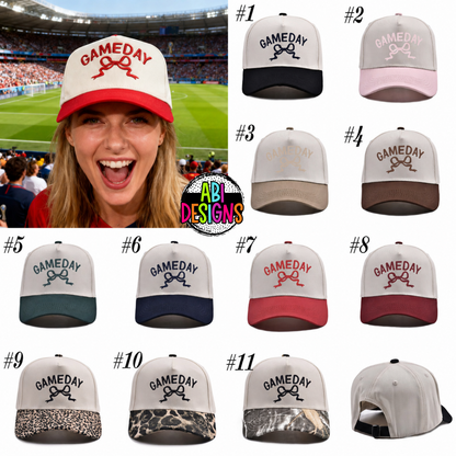 ABI Game Day with Bow Embroidered Hat - Pre-Order