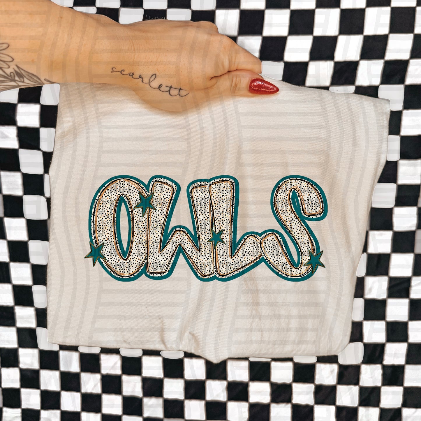 Teal Dotty (DROPDOWN MENU)-DTF&UV