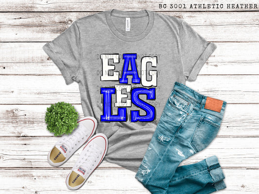 Eagles Royal And White - DTF