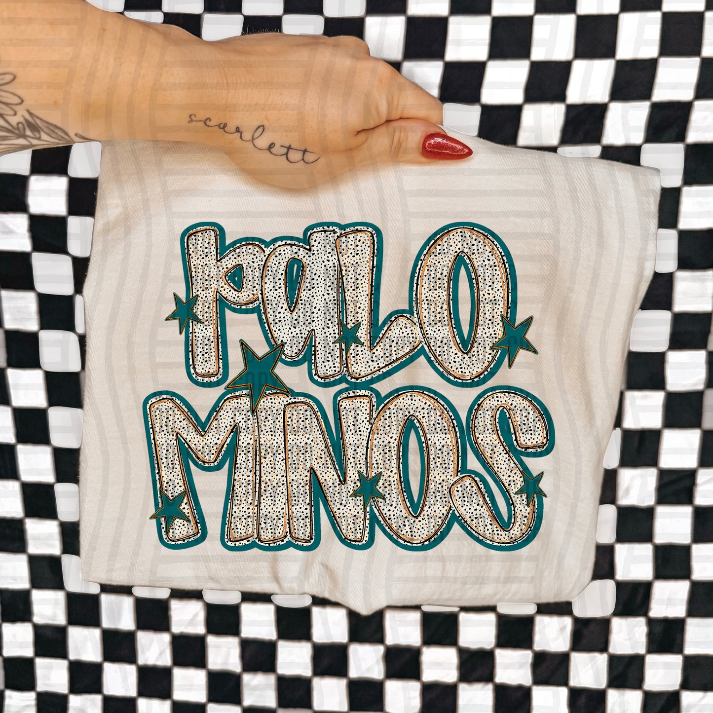 Teal Dotty (DROPDOWN MENU)-DTF&UV