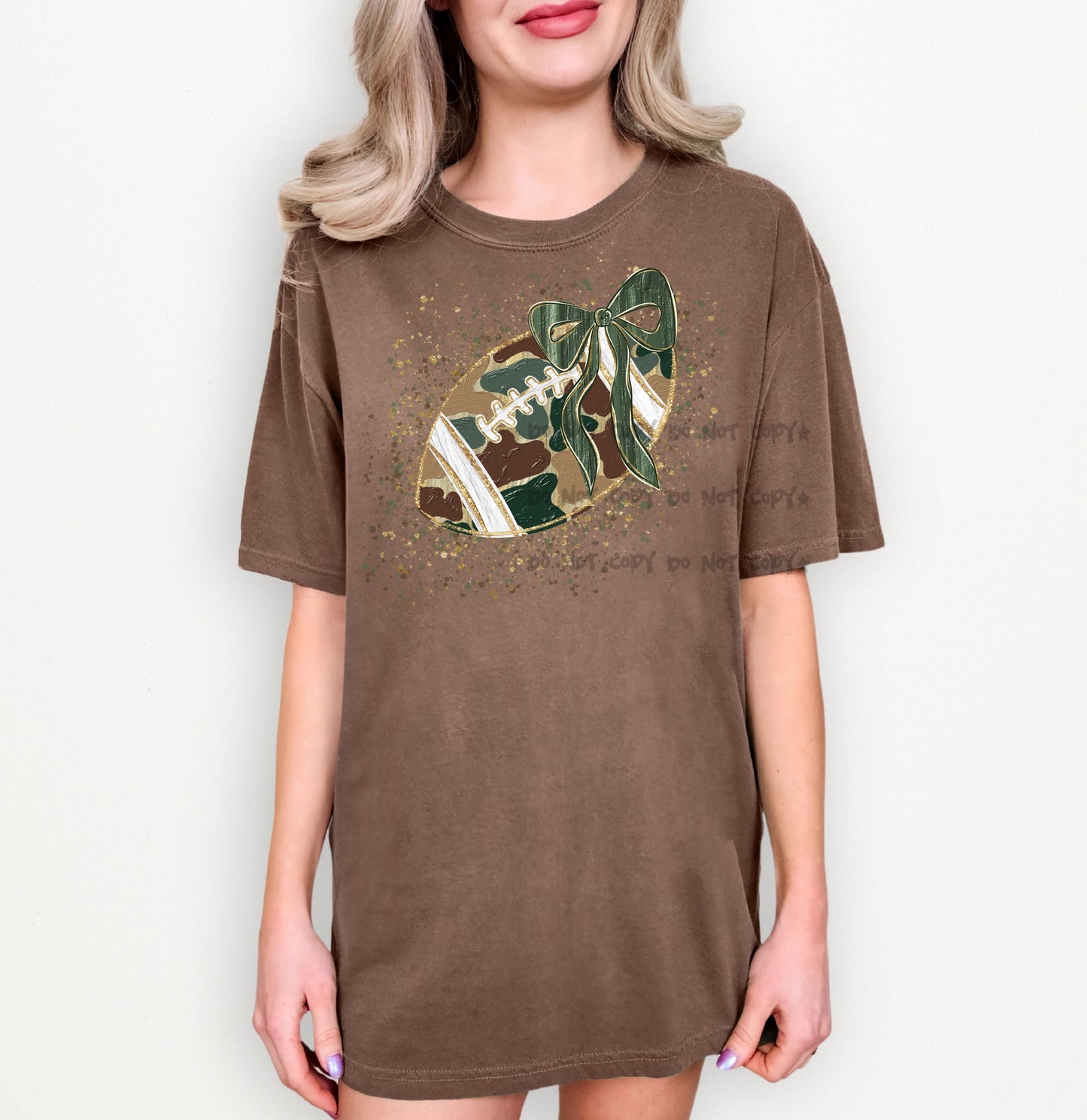 Camo splatter football- DTF DEAL