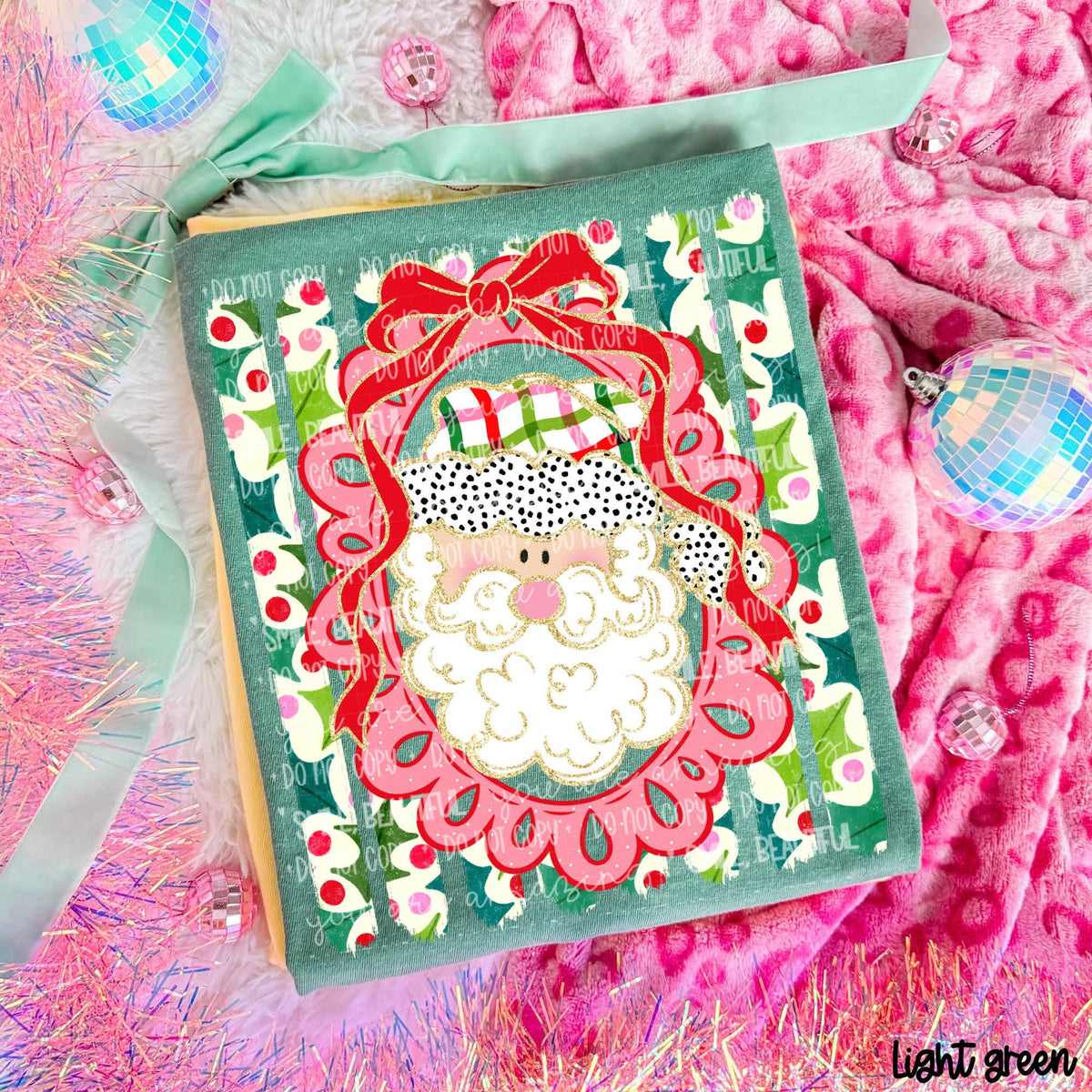 Santa bow frame -DTF