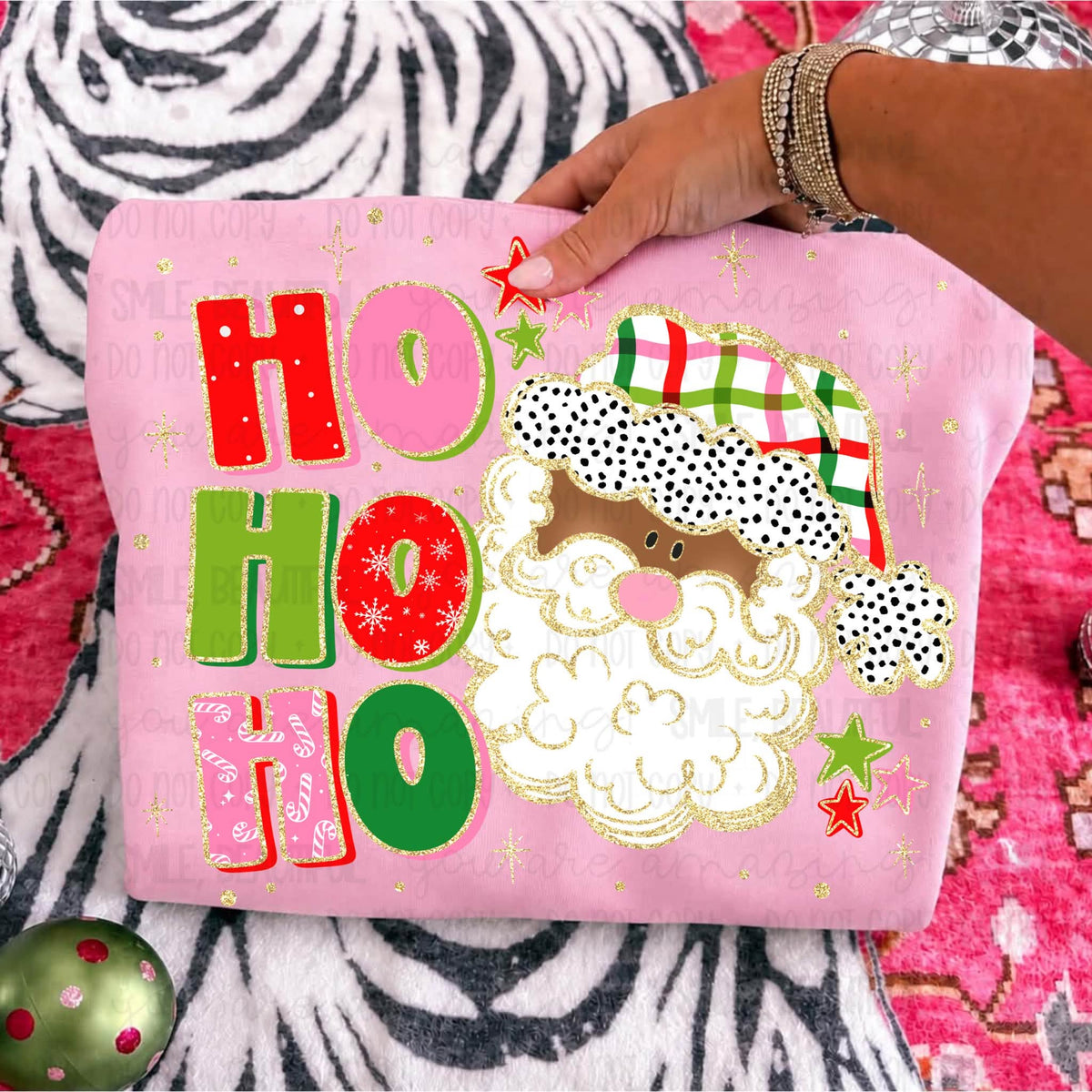 ho ho ho Santa brown-DTF