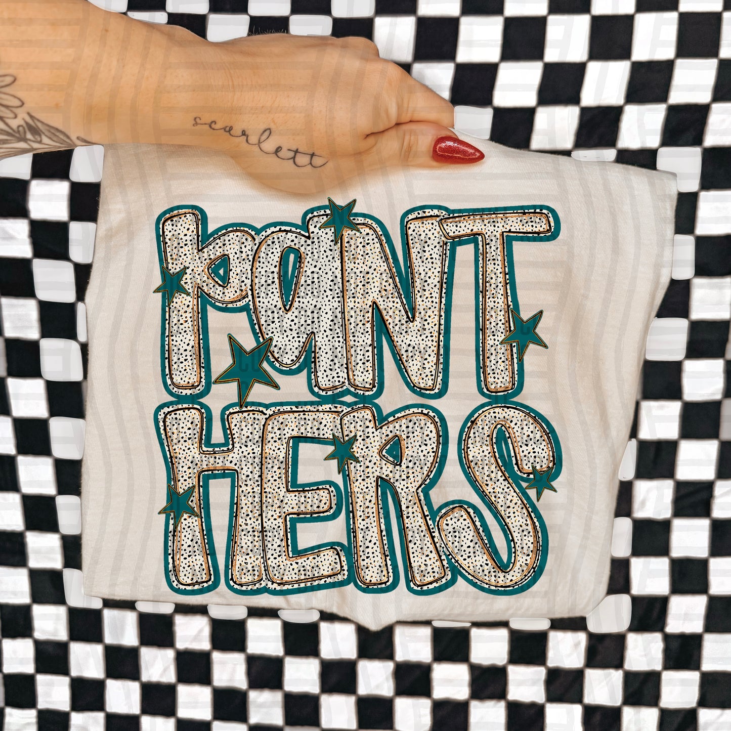 Teal Dotty (DROPDOWN MENU)-DTF&UV