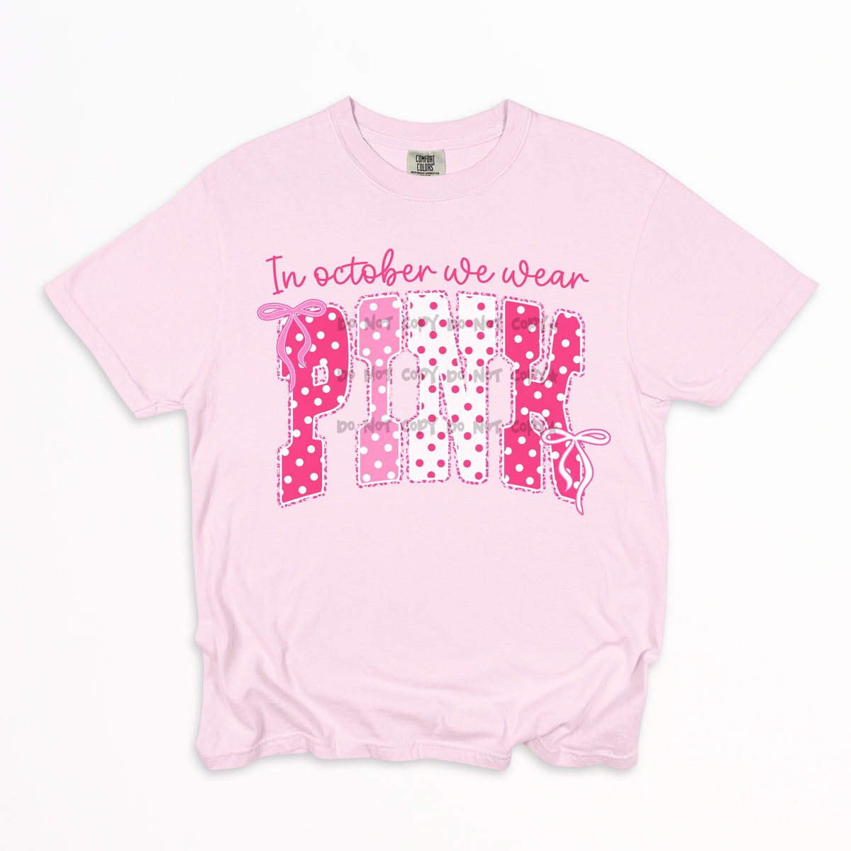 In October we wear pink polka dot- DTF&UV
