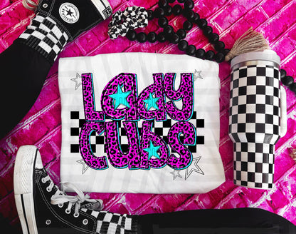 Pink Leopard Neon Mascots (dropdown)-DTF&UV