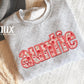 Auntie Floral Faux Embroidery DTF