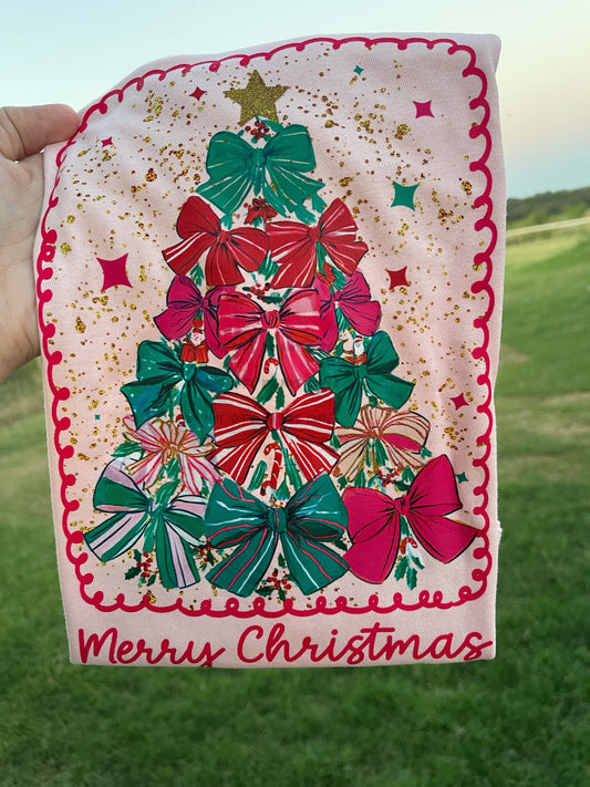 Merry Christmas Bow tree-DTF&UV