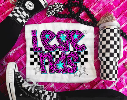 Pink Leopard Neon Mascots (dropdown)-DTF&UV