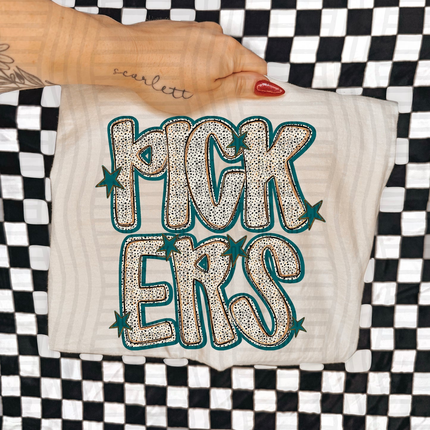 Teal Dotty (DROPDOWN MENU)-DTF&UV