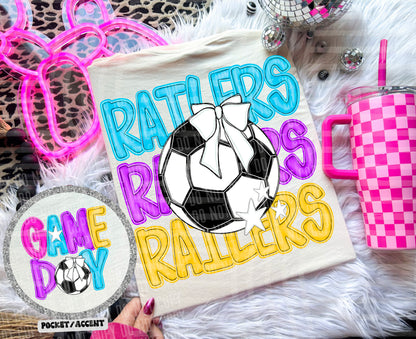 Bright Preppy Soccer(included FRONT AND BACK) DROPDOWN- DTF&UV