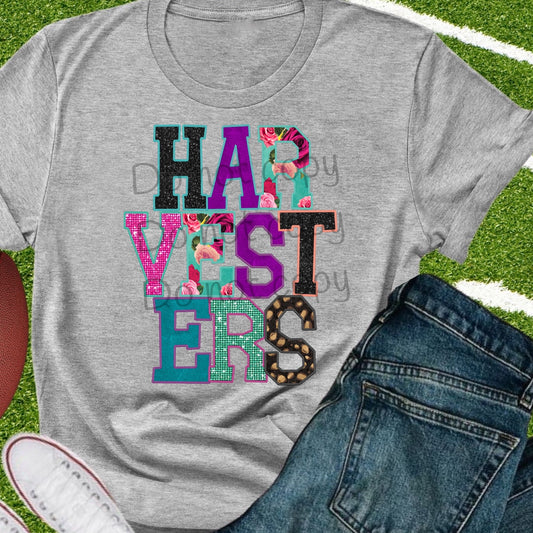 Harvesters appliqué words-DTF