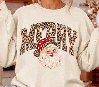 Merry leopard with Santa- DTF&UV