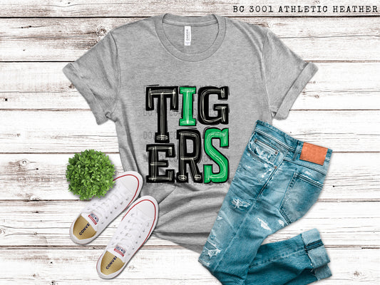 Tigers Black and Green - DTF