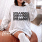 Bulldogs Stacked Faux Embroidery Blk - DTF