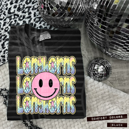 Pink Smiley Triple Stack (Dropdown)- DTF&UV