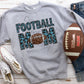 Cow print blue sequin Football mom gray stitch-DTF