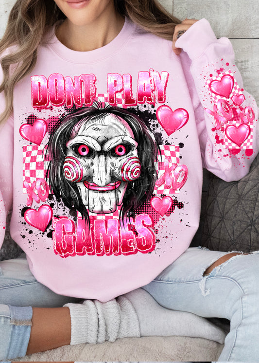 Don’t Play Games Checkered (FRONT OF SHIRT & SLEEVE COMBO)-DTF