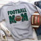 Dark Green sequin football mom-DTF