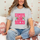 Cupid’s Aim Sucks Pink Varsity Outline With Cowboy Cupids DTF