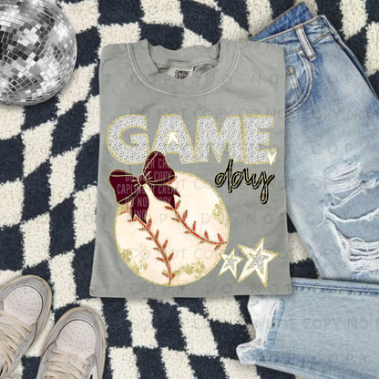 Game day Baseball(all colors in dropdown)-DTF