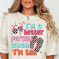 I'm a better person when I'm tan flip flops sunglasses
- DTF&UV