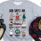 God says i am christmas version-DTF