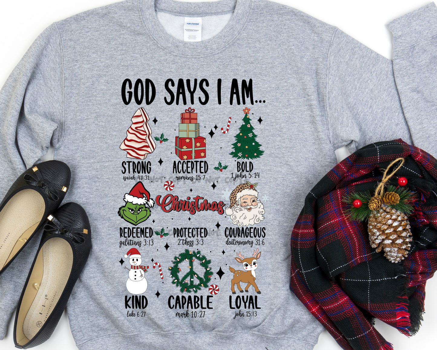 God says i am christmas version-DTF