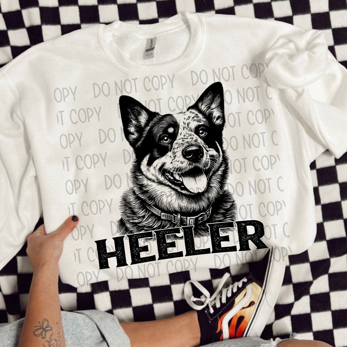 Heeler Australian Cattle Dog Portrait - DTF