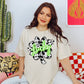 Lucky Neon Cow Print Shamrock- DTF
