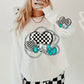 Checkered Heart with Conchos (FRONT OF SHIRT & SLEEVE COMBO)-DTF