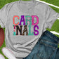Cardinals faux appliqué words-DTF