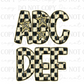 Glittery Custom Checkered Mascot/NAME/Occupation: ANY NAME-DTF