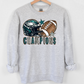 Champions Football Star Teal Helmet -DTF