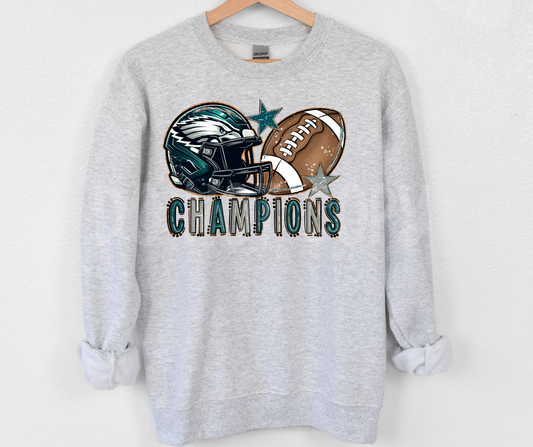 Champions Football Star Teal Helmet -DTF