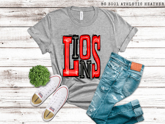 Lions Red and Black - DTF