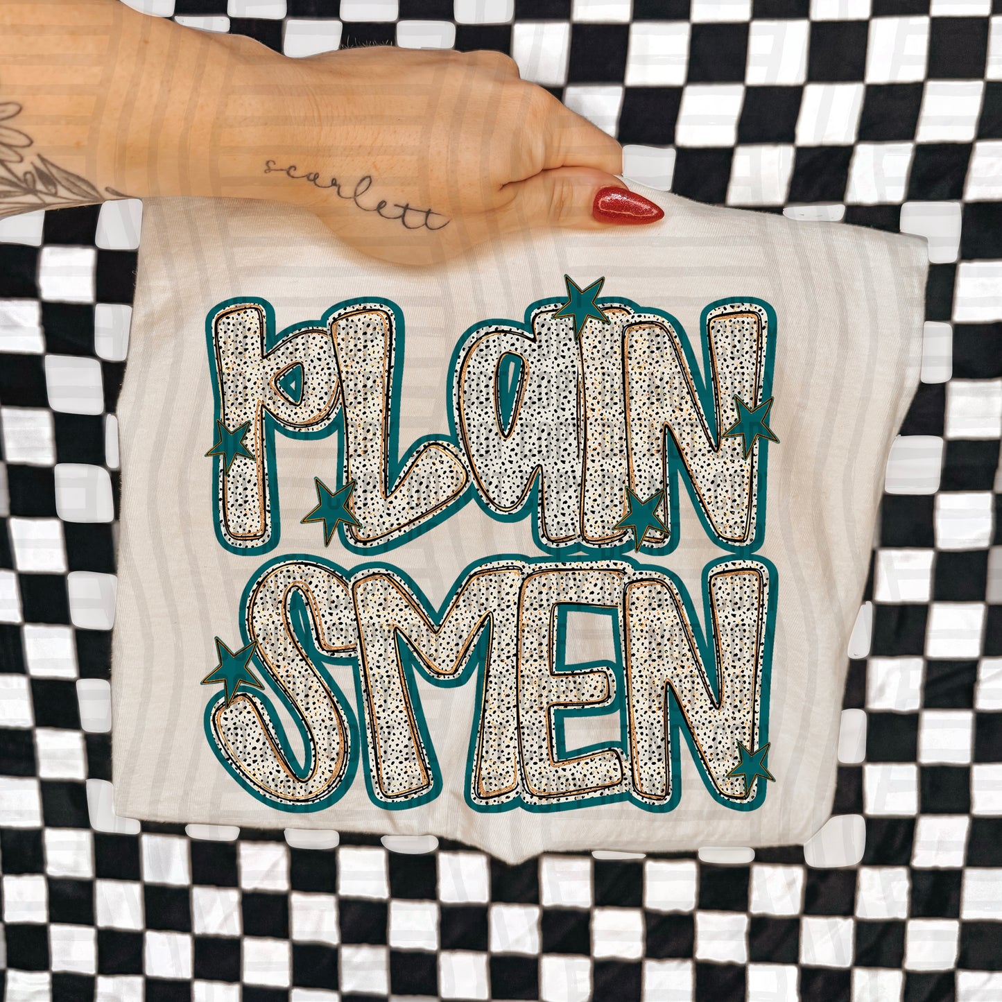 Teal Dotty (DROPDOWN MENU)-DTF&UV