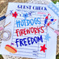 Guest check hotdogs fireworks freedom  -DTF&UV