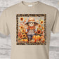 Happy fall y’all scarecrow sunflowers -DTF