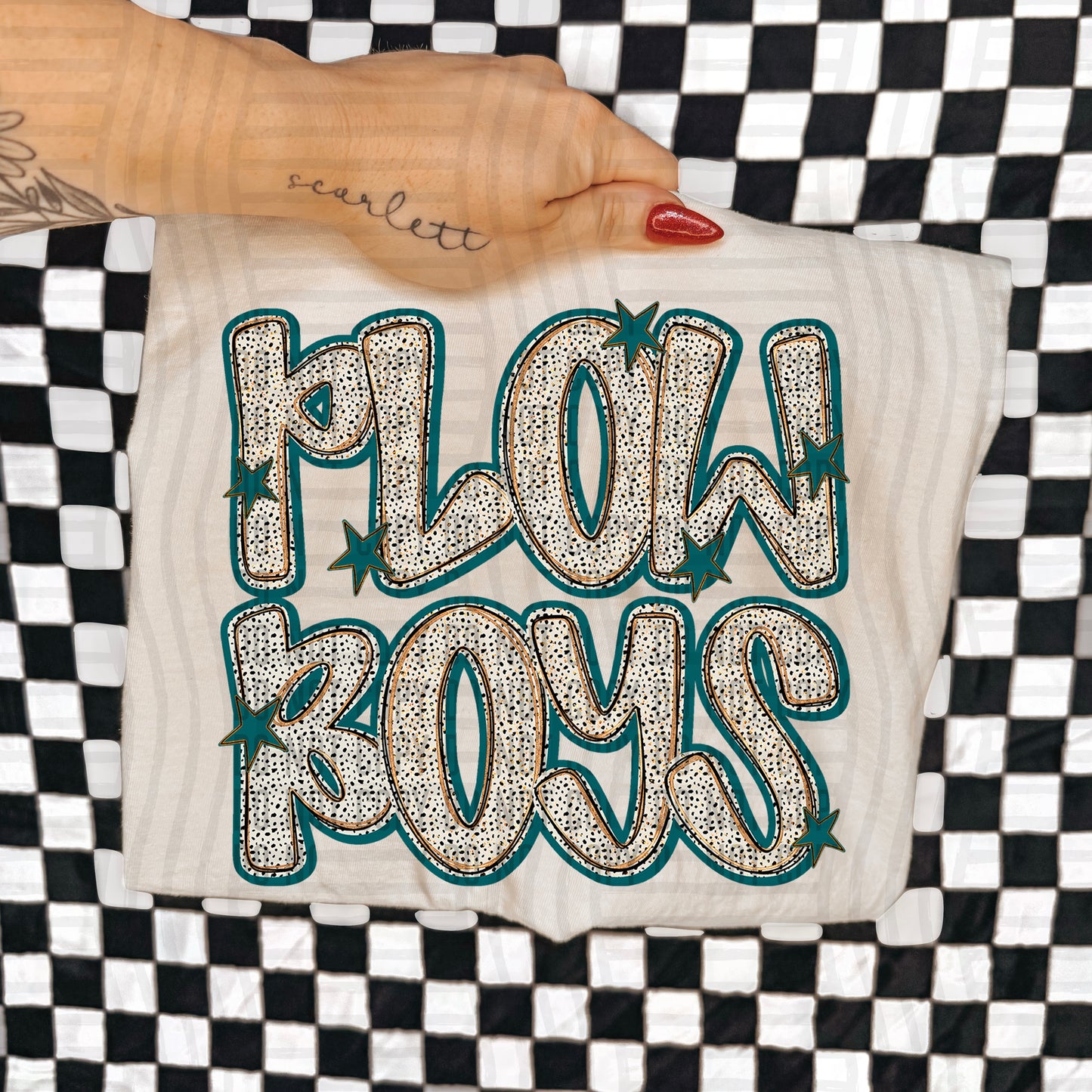 Teal Dotty (DROPDOWN MENU)-DTF&UV