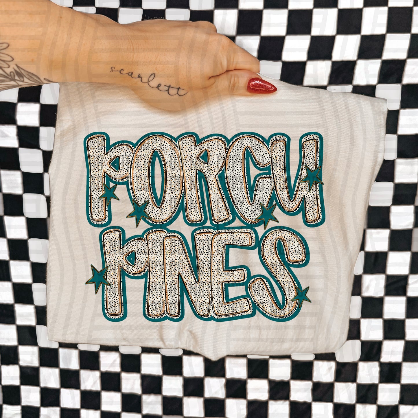 Teal Dotty (DROPDOWN MENU)-DTF&UV