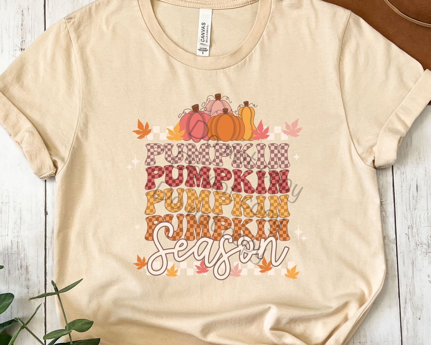 Pumpkin checkered season-DTF