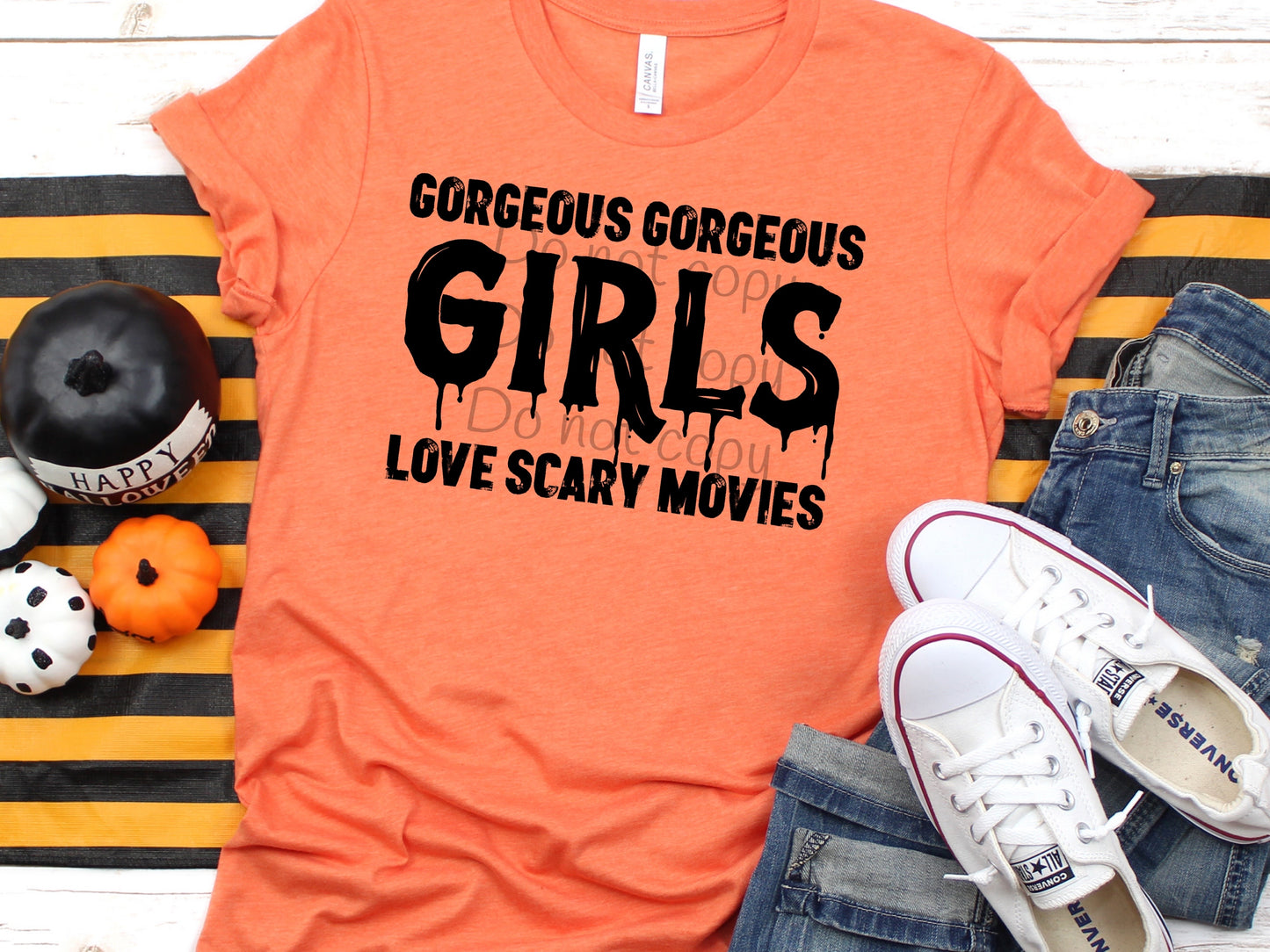 Gorgeous girls love scary movies -DTF