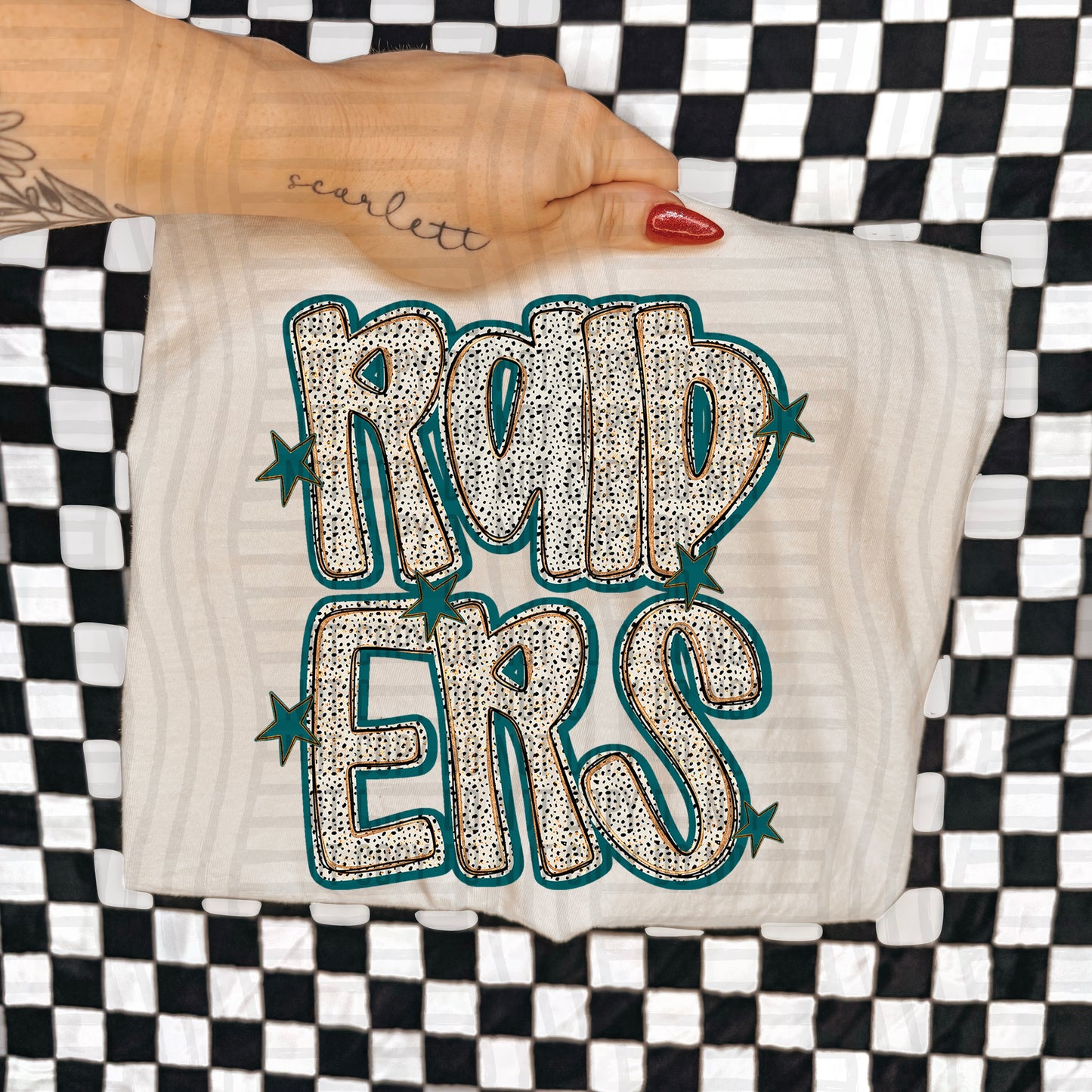 Teal Dotty (DROPDOWN MENU)-DTF&UV