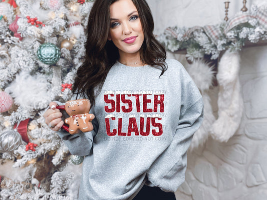 Sister Claus Faux Sequin - DTF